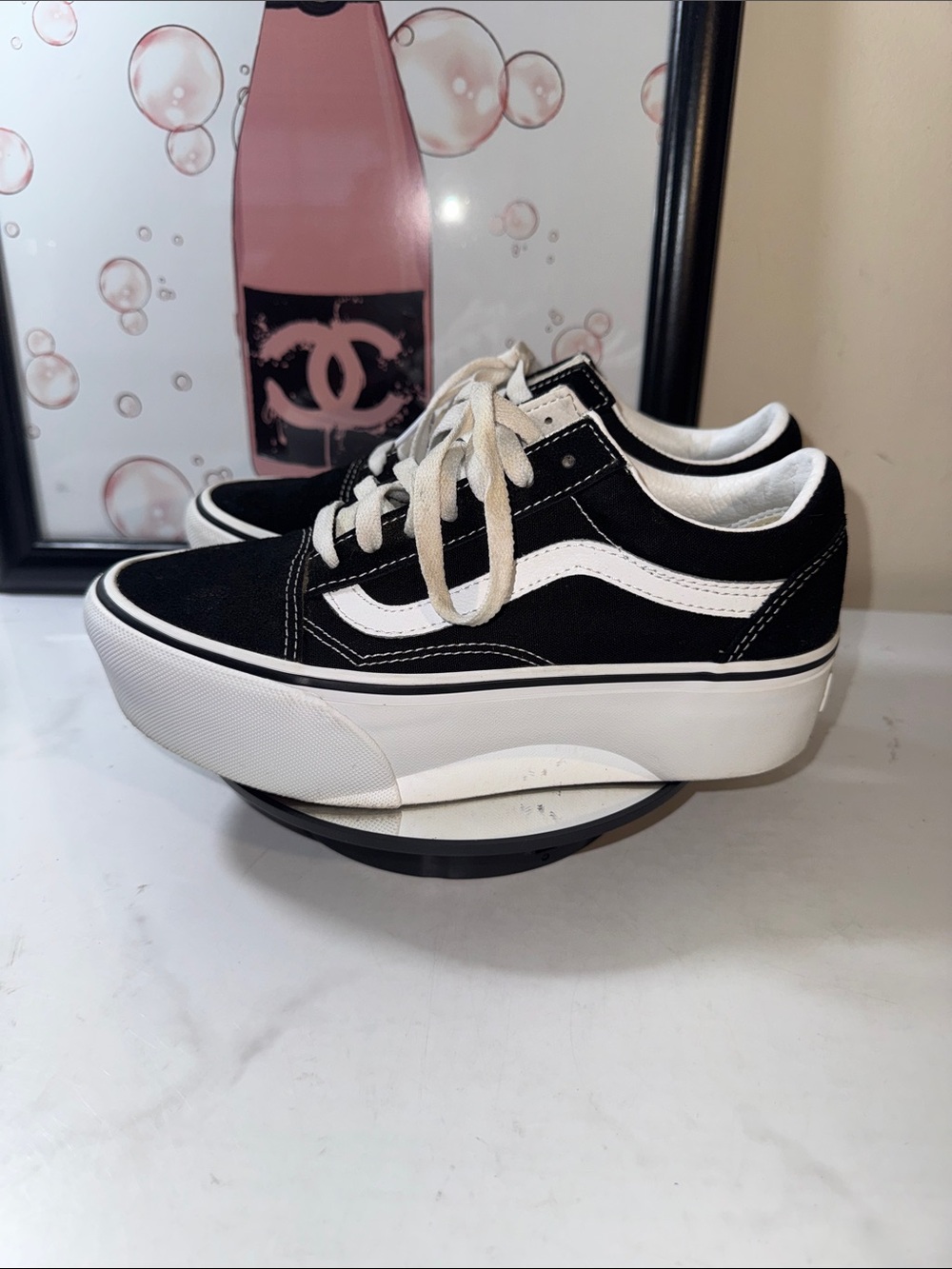 Vans Old Skool Unisex Platform Sneakers - Size W6.5 or M 6 - Picture 6 of 11